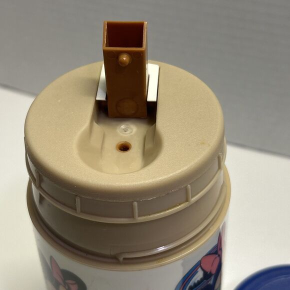 VTG Mickey & Minnie Mouse Blue Thermos Aladdin With Bottle, Screw On Cap,Lid/Cup - Picture 5 of 7